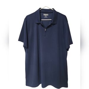 Alfani Xl men's pullover partial zip front short sleeved ribbed shirt. Nwot